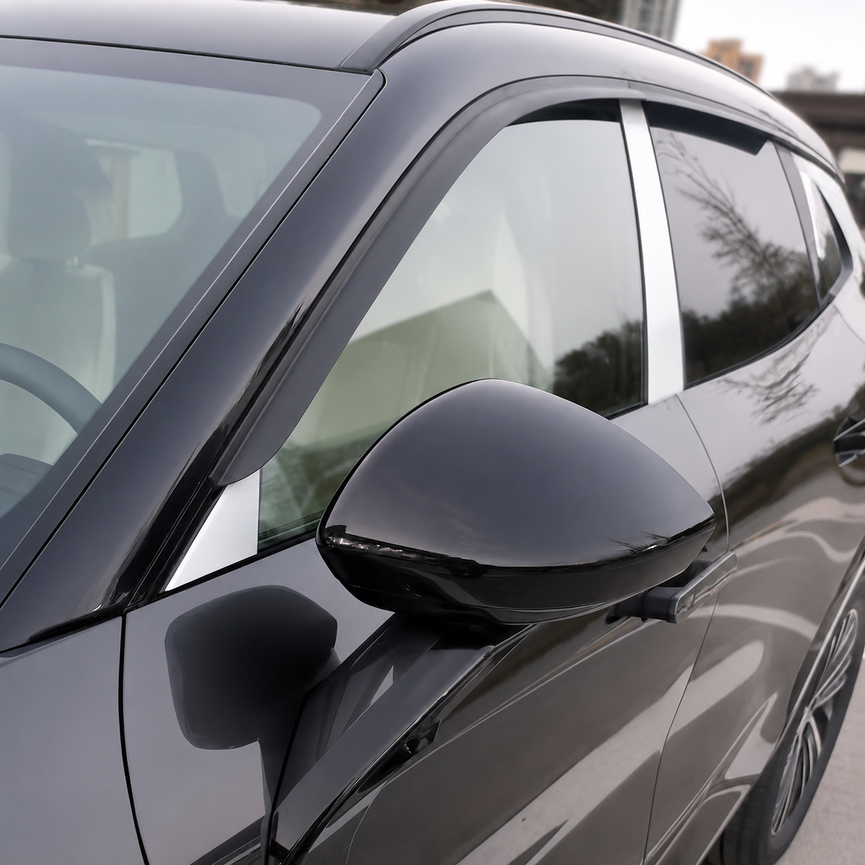 4-Piece PC Window Rain Guards for Tesla Model Y L