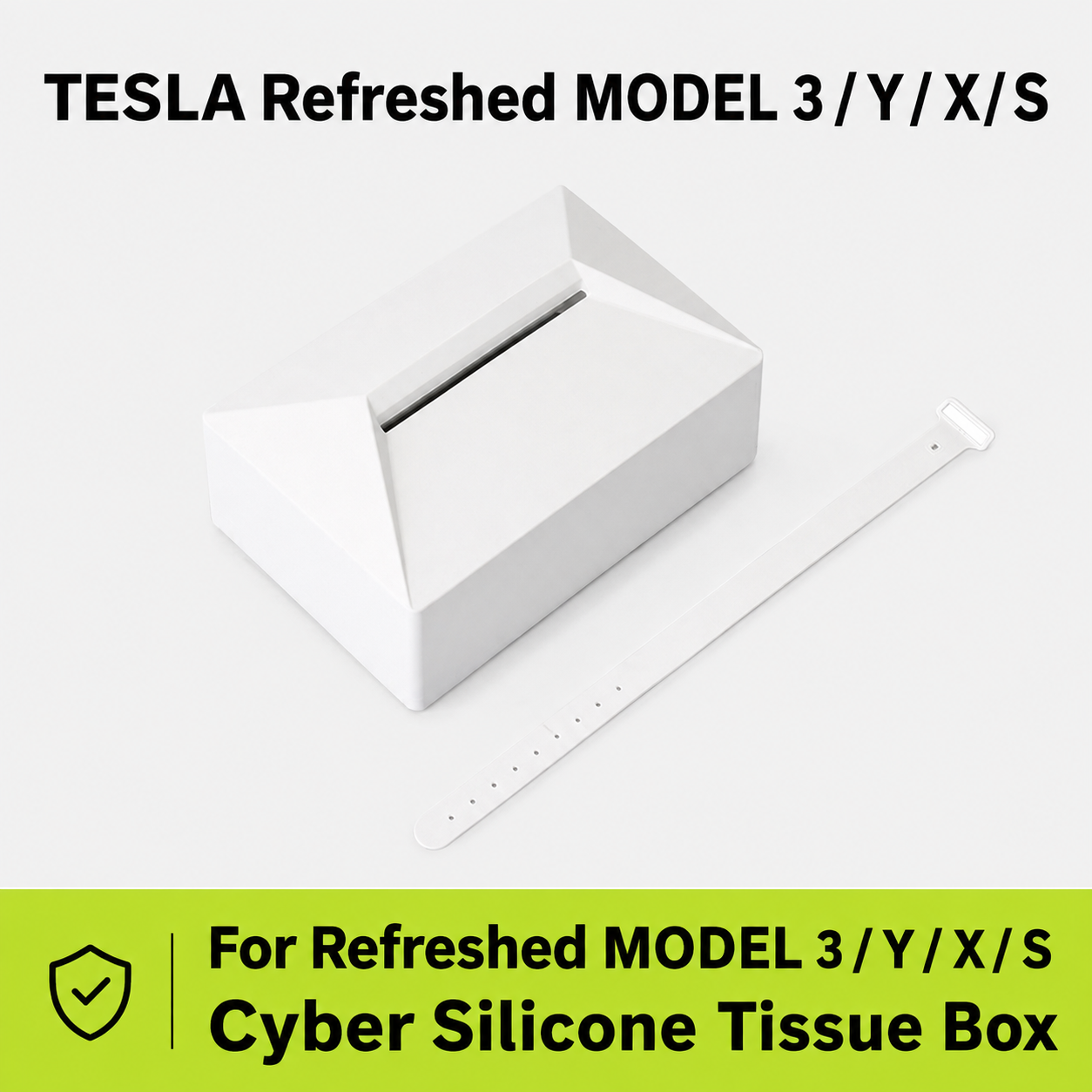 Cyber-Style Car Tissue Box for Tesla Model Y / 3 / X / S
