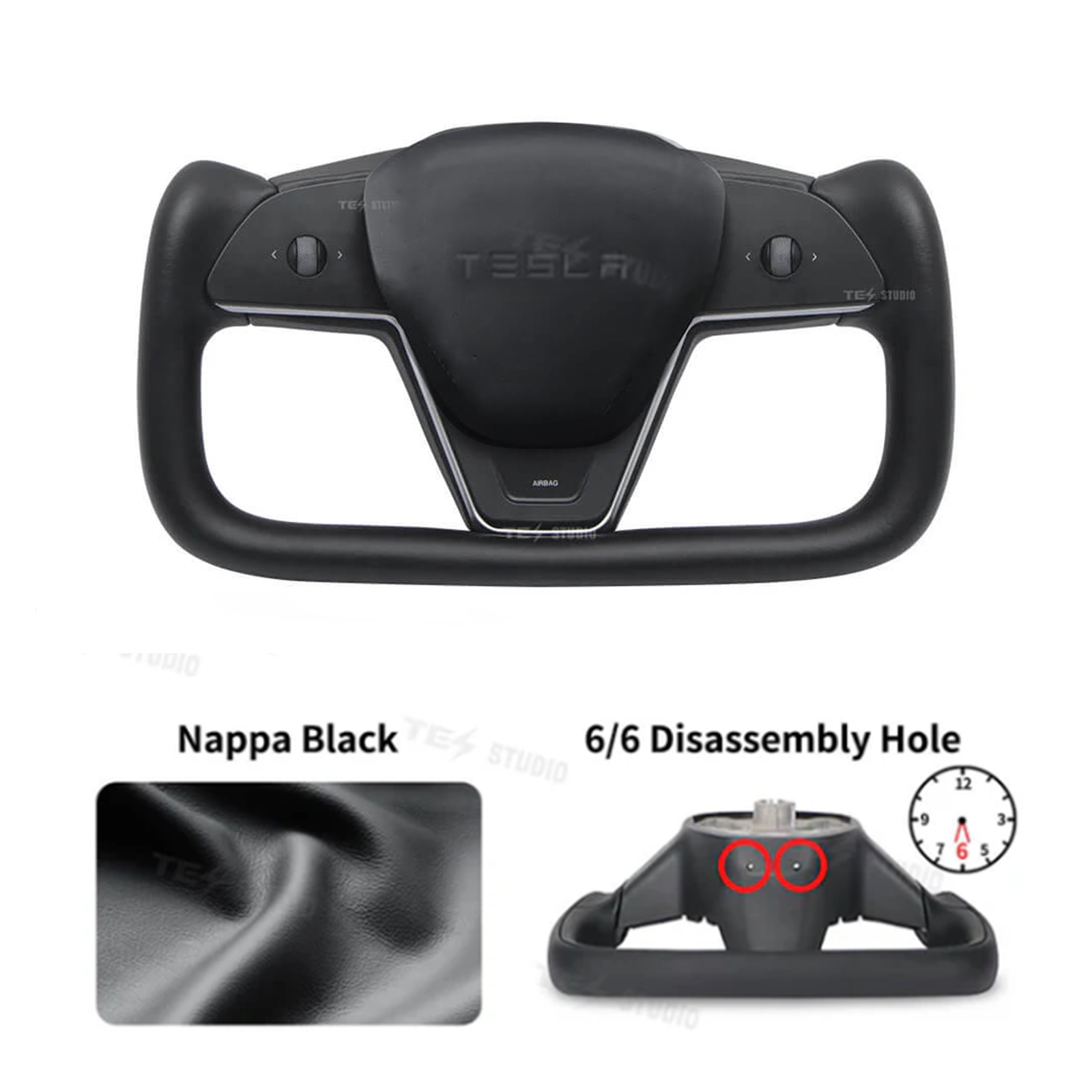 ゆちゃ Yoke Steering Wheel For Tesla Model 3/Y - Inspired By Tesla