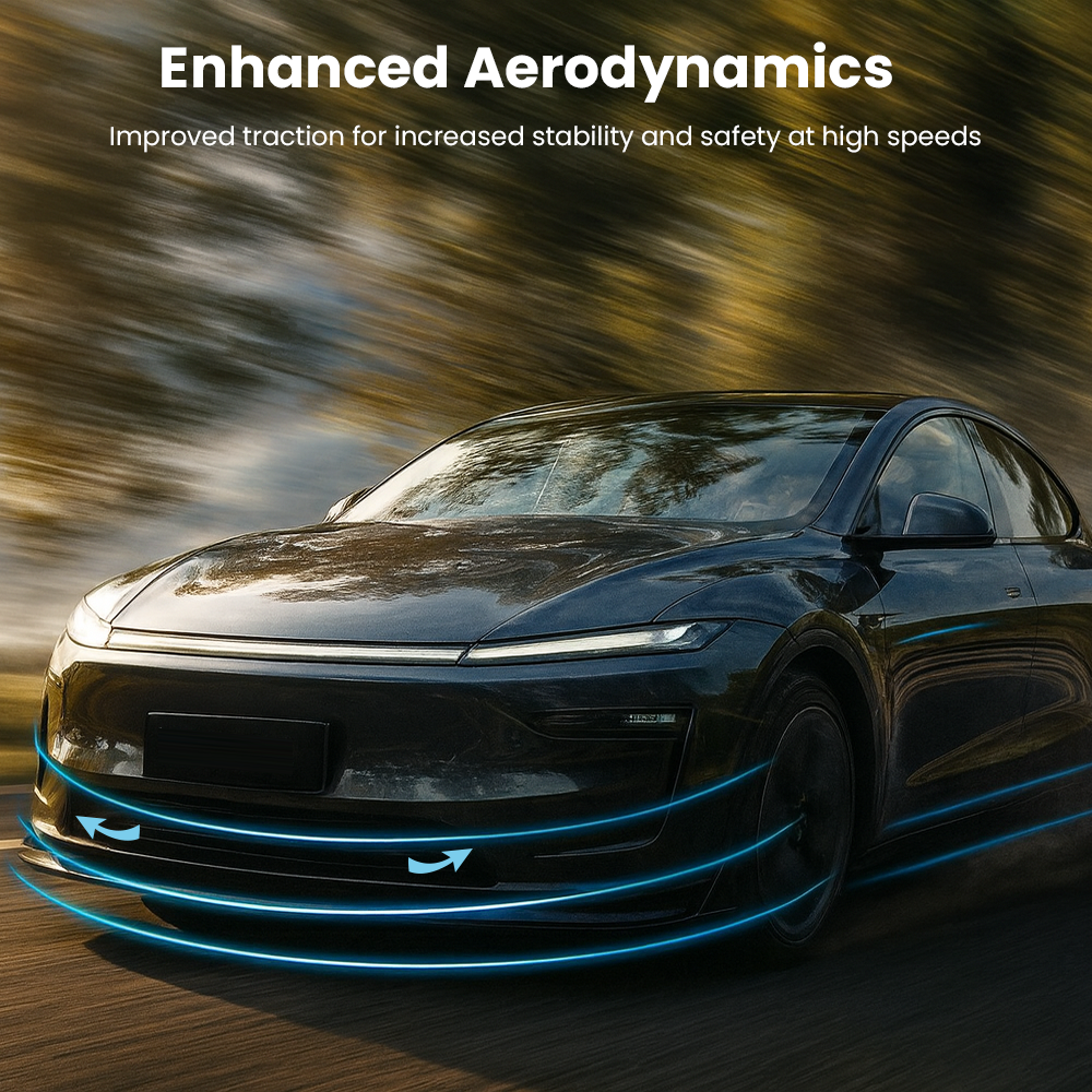 Tesstudio Tesla Model Y Front Bumper Lip Punch-Free Installation