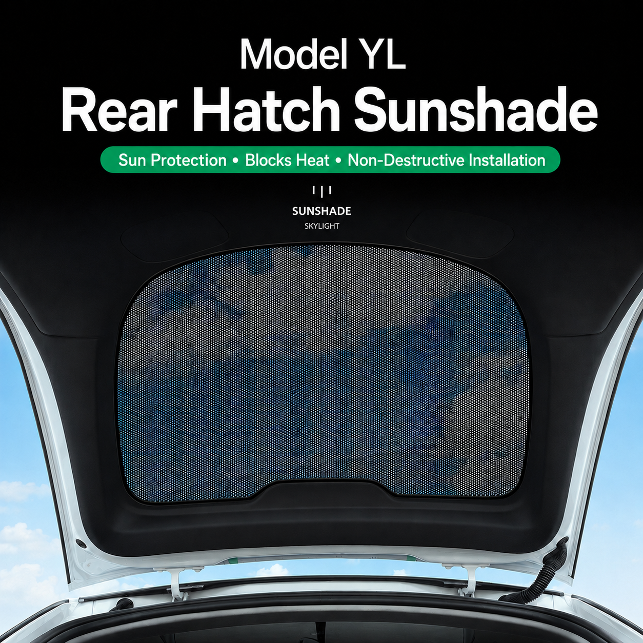 Tesla Model Y L (2025.11+) Rear Sunroof Mesh Hatch Sunshade