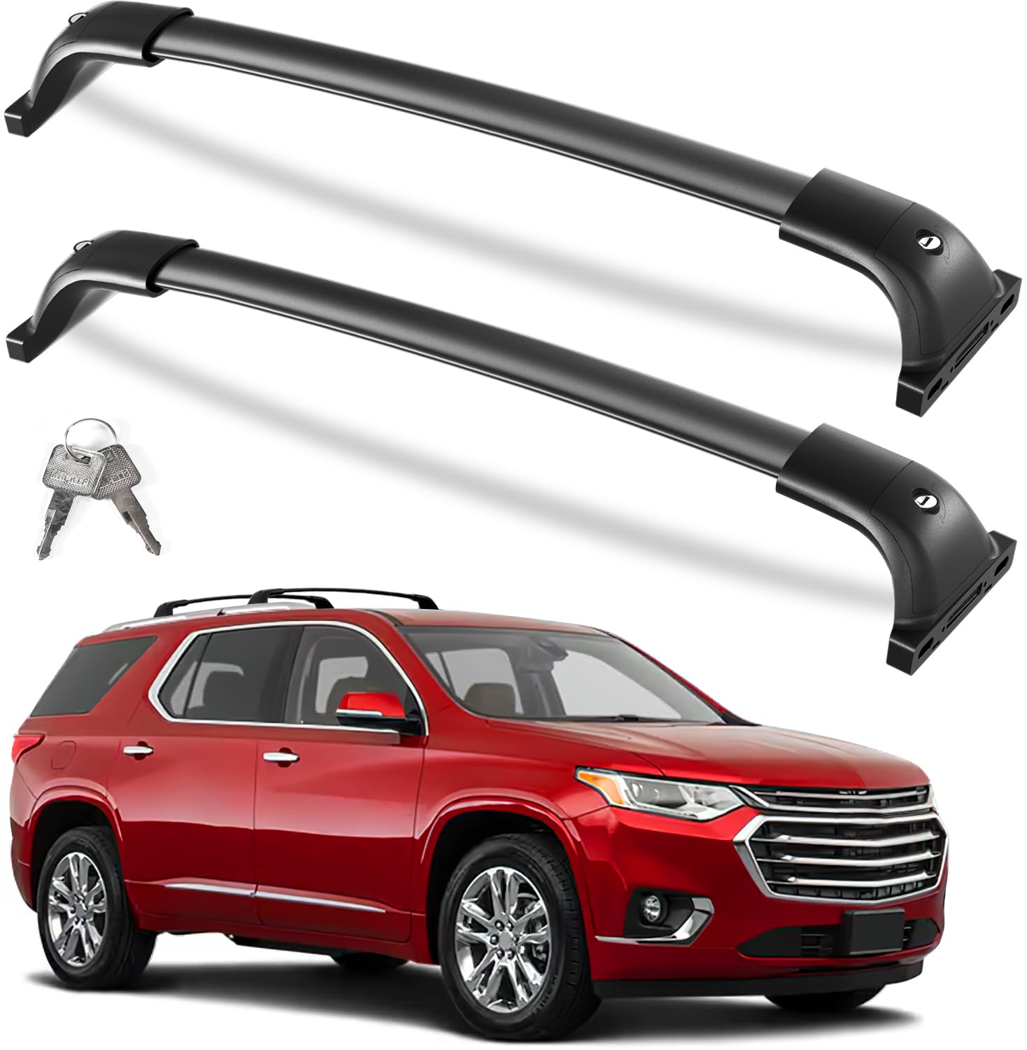 300 lbs Lockable Roof Rack Cross Bars for Chevrolet Blazer EV RS AWD 2024-2026