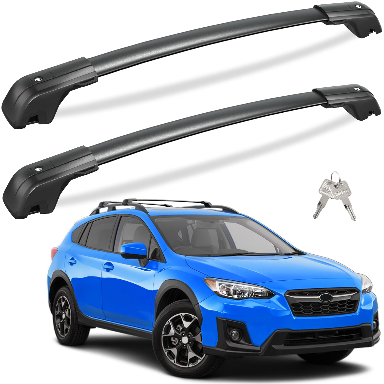Roof rack cross bars — crossbar side view