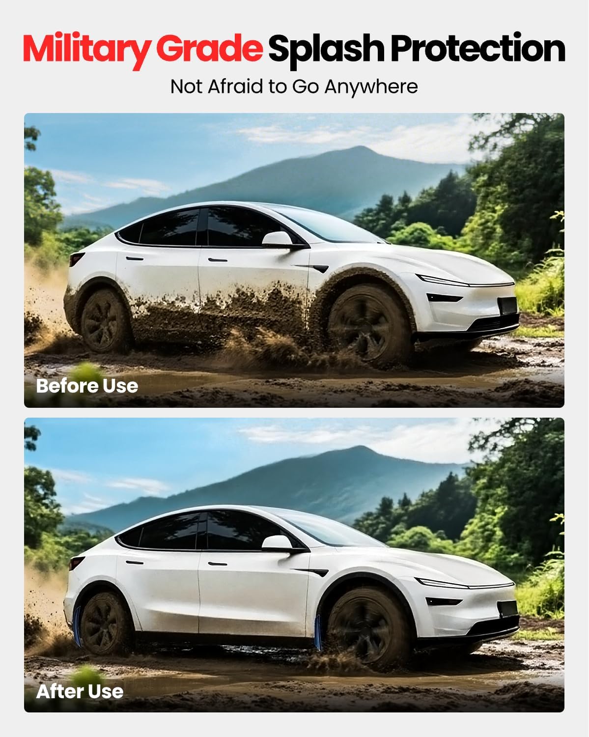 2025 2026 All-Weather Mud Guard Body Kits for Tesla Model X/3/Y