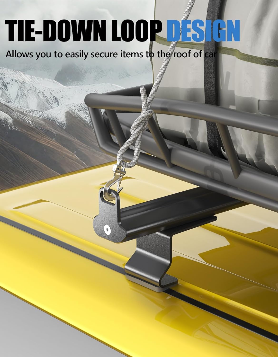 Universal ladder rack cross bars — heavy-duty steel close-up