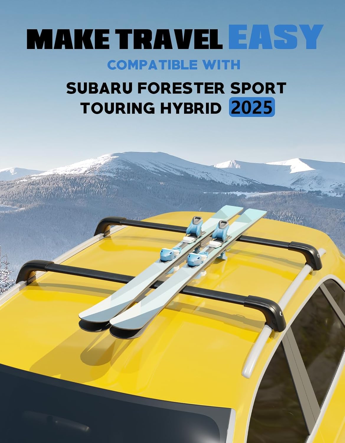 Subaru Forester cross bars 2025–2026 — anti-theft lock engaged