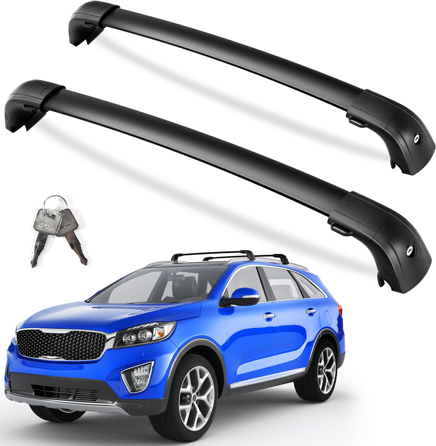 Roof Rack Cross Bars for Mercedes Benz GLC 2016-2022 | 300lb Lockable