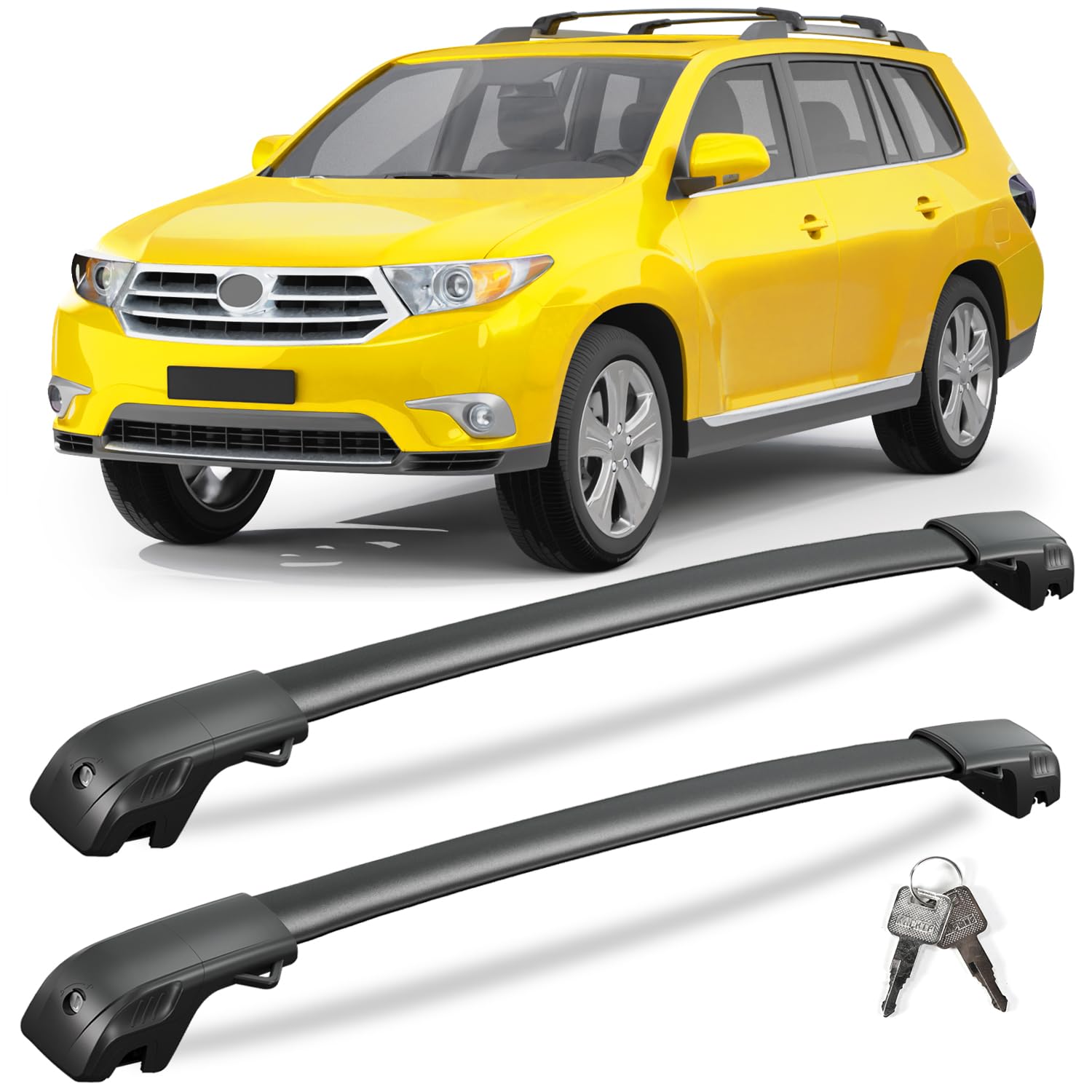 300 lbs Lockable Roof Rack Cross Bars for Chevy Equinox and GMC Terrain 2018-2024