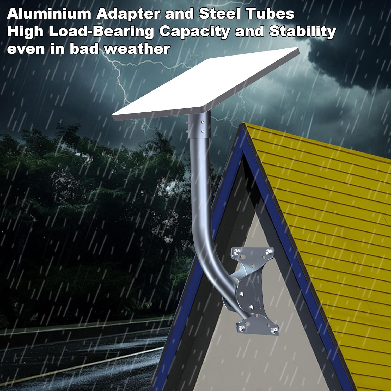 Starlink Gen 3 Mount 360°Rotatable Mounting Kit for Wall/Roof/Pole, Heavy Duty Aluminum Alloy with V3 Pole Adapter, Weatherproof Ideal for Home