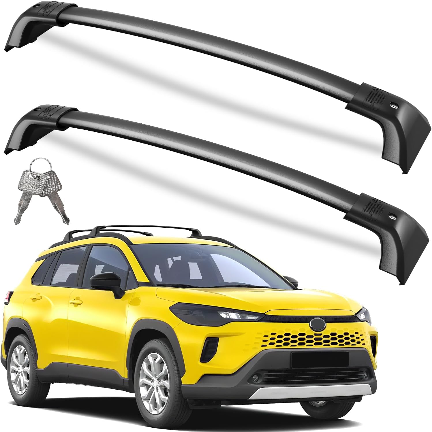 Toyota Corolla Cross cross bars 2022–2026 — installed on vehicle roof rails