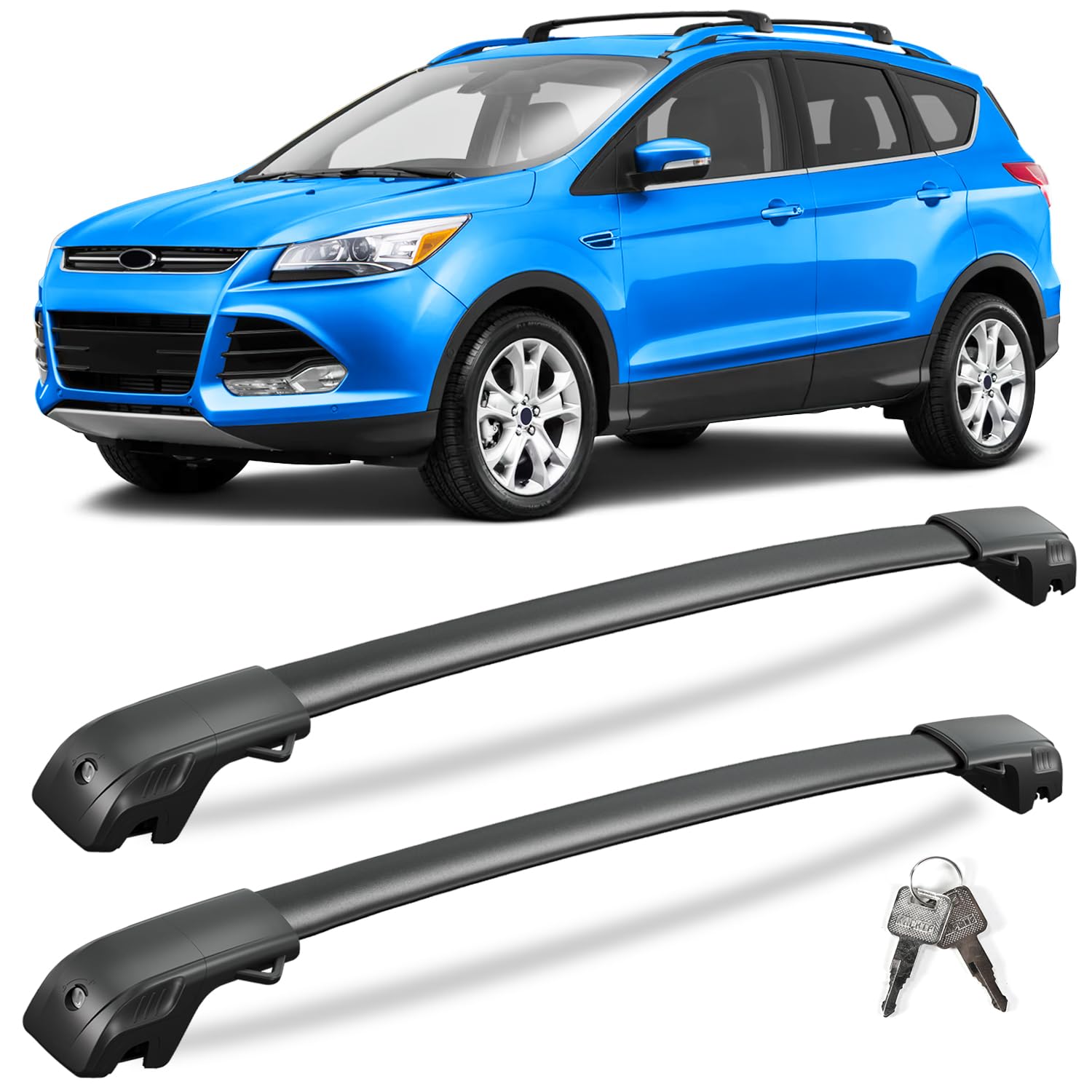300 lbs Lockable Roof Rack Cross Bars for Chevy Equinox and GMC Terrain 2018-2024