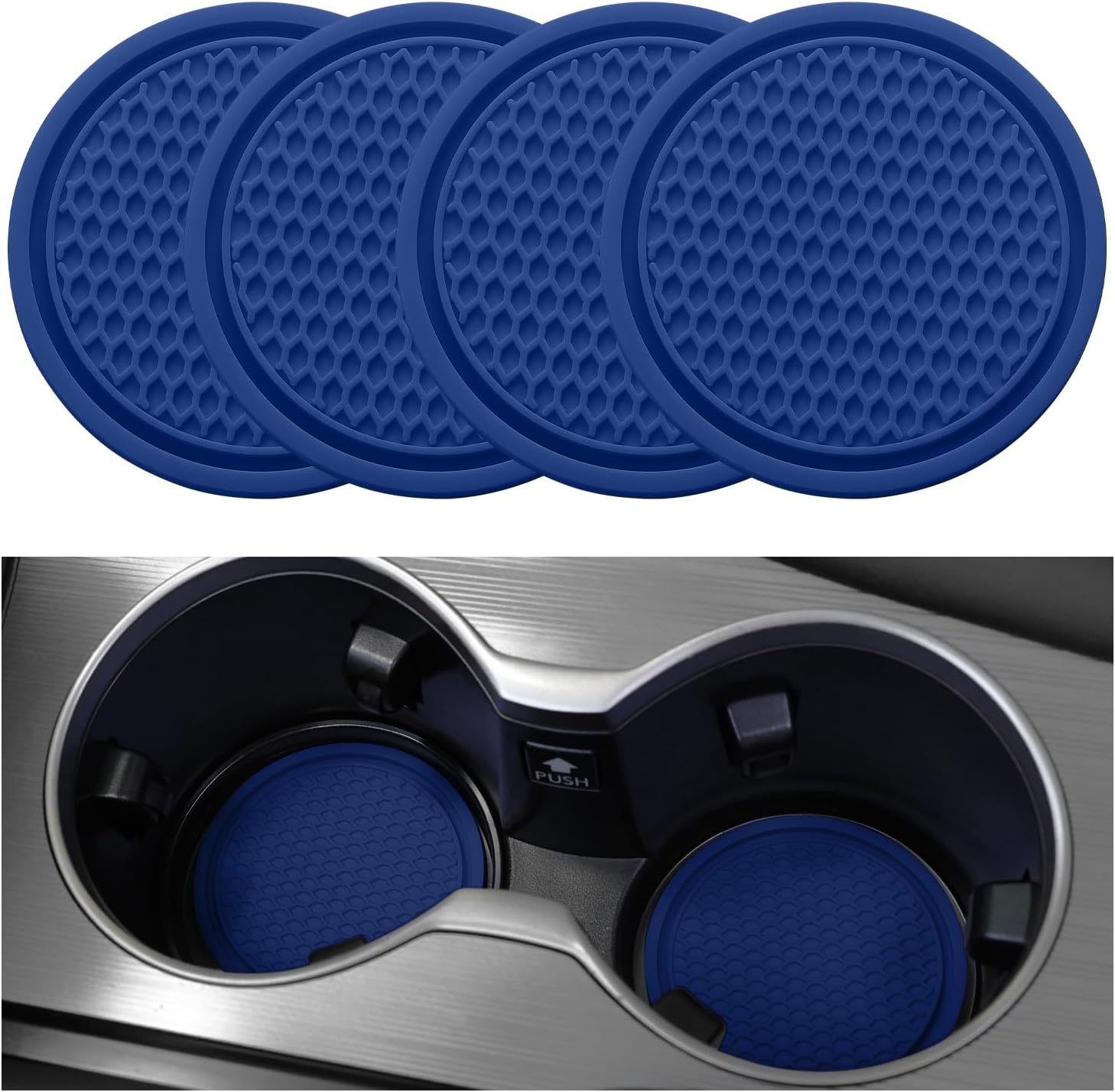 2026 Tesstudio Car Cup Coaster 4PCS Universal Non-Slip Cup Holders Embedded in Ornaments Coaster for Car/Tesla Interior Accessories