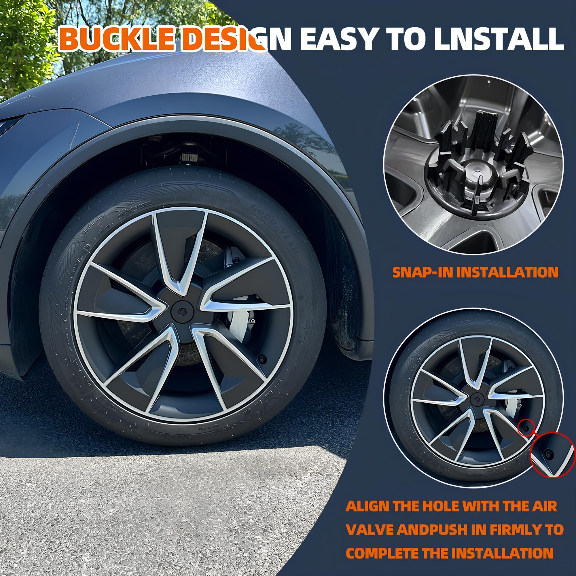 19"/20" X Style YB Turbine Knife Wheel Covers for Tesla Model Y Juniper