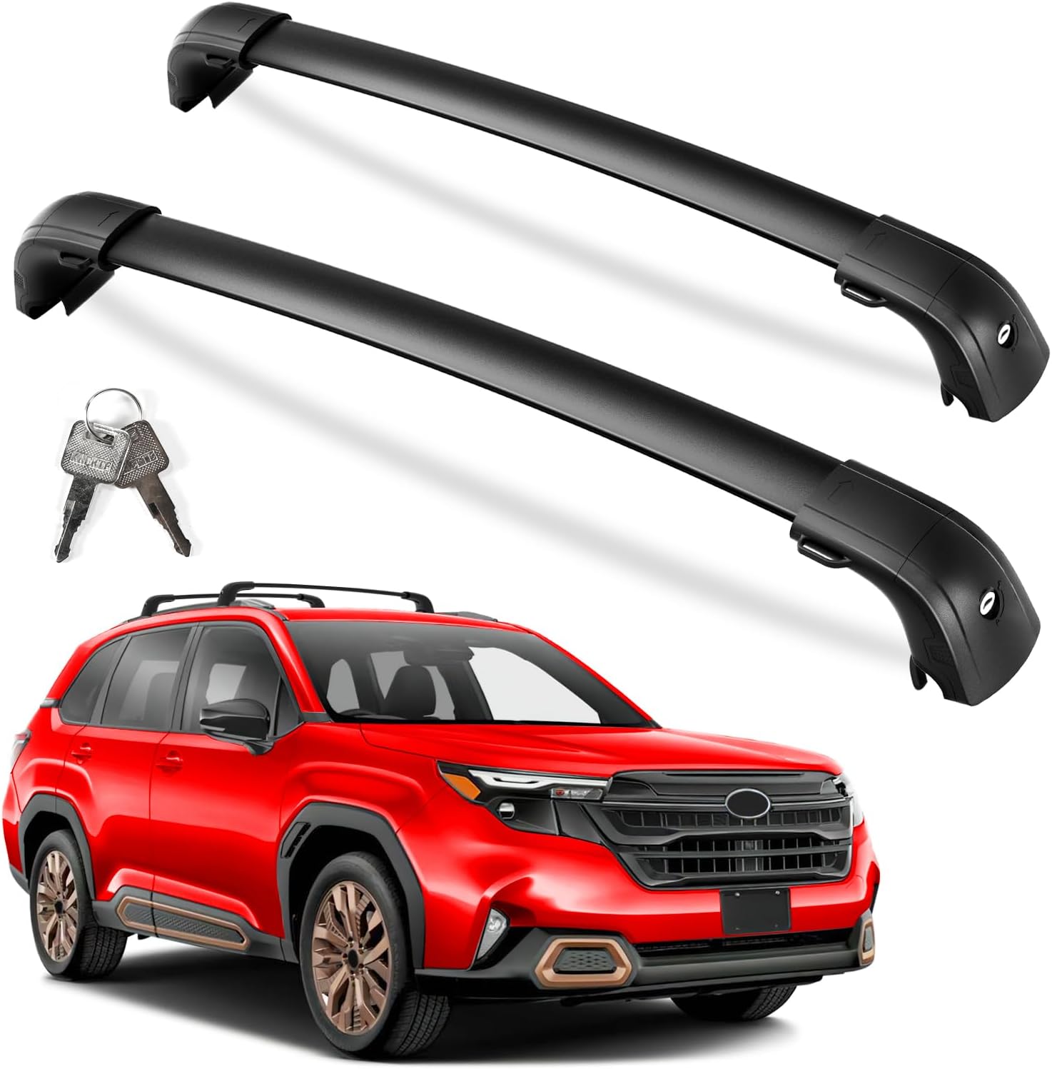 Roof Rack Cross Bars for 2025-2026 Subaru Forester Sport/Touring | Heavy Duty 300lbs Aluminum