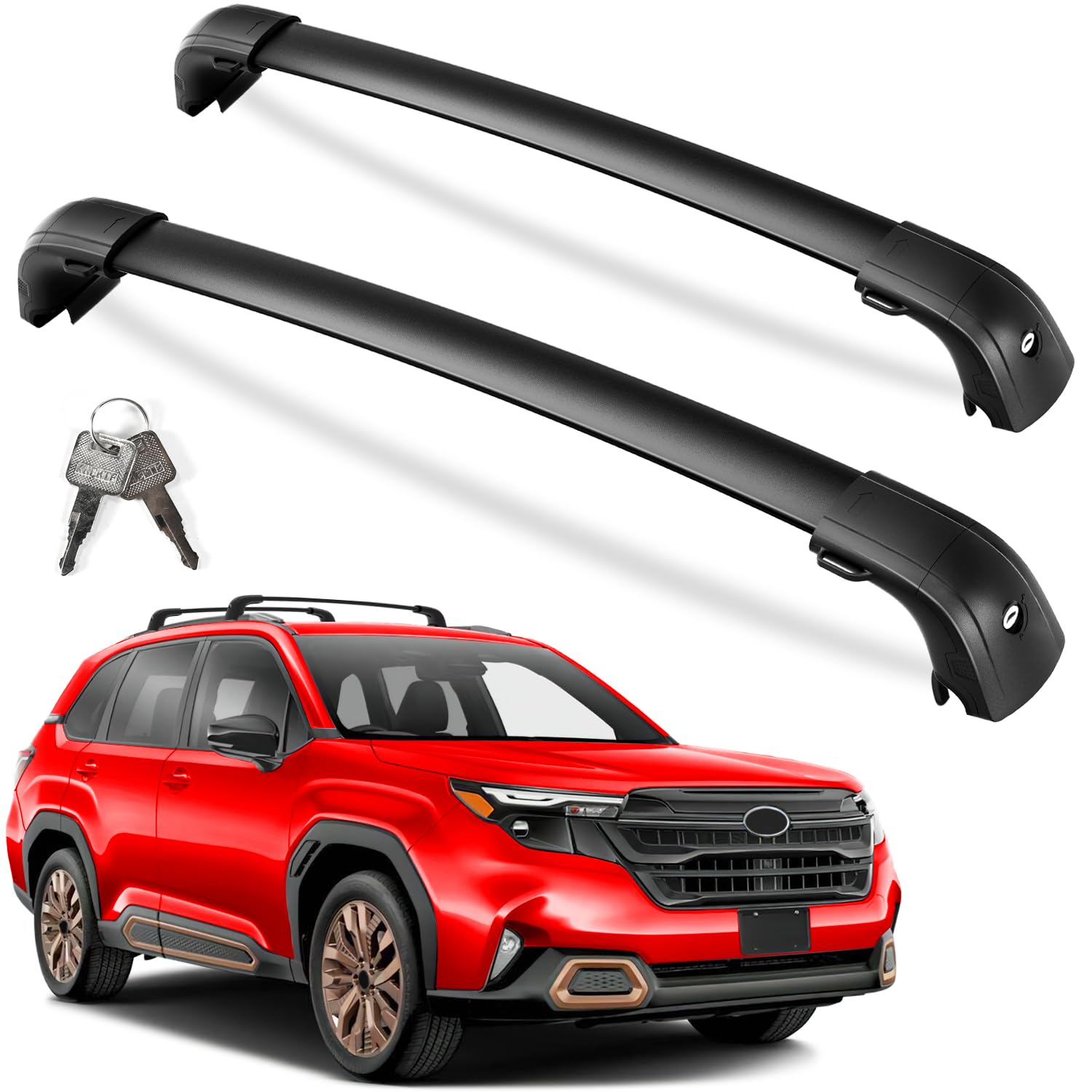 Roof Rack Cross Bars for Mercedes Benz GLC 2016-2022 | 300lb Lockable