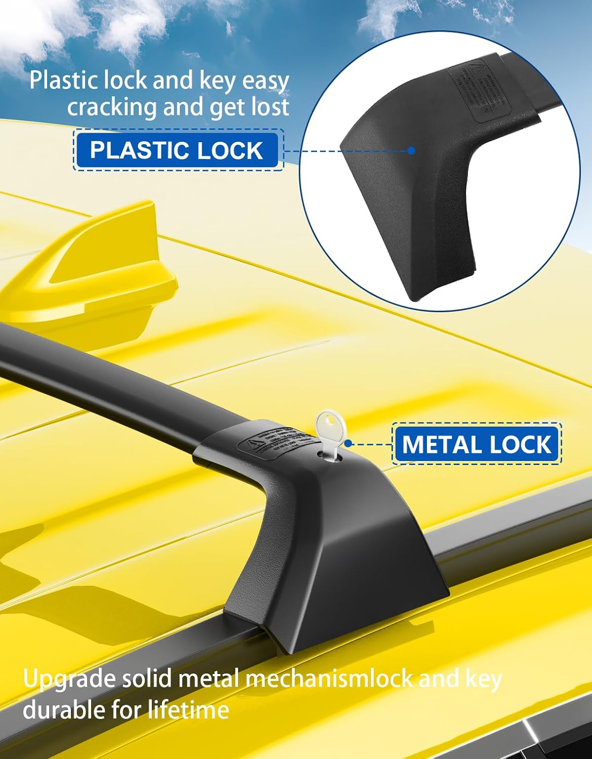 Toyota Corolla Cross cross bars 2022–2026 — rubber pad wheel-spoke isolation