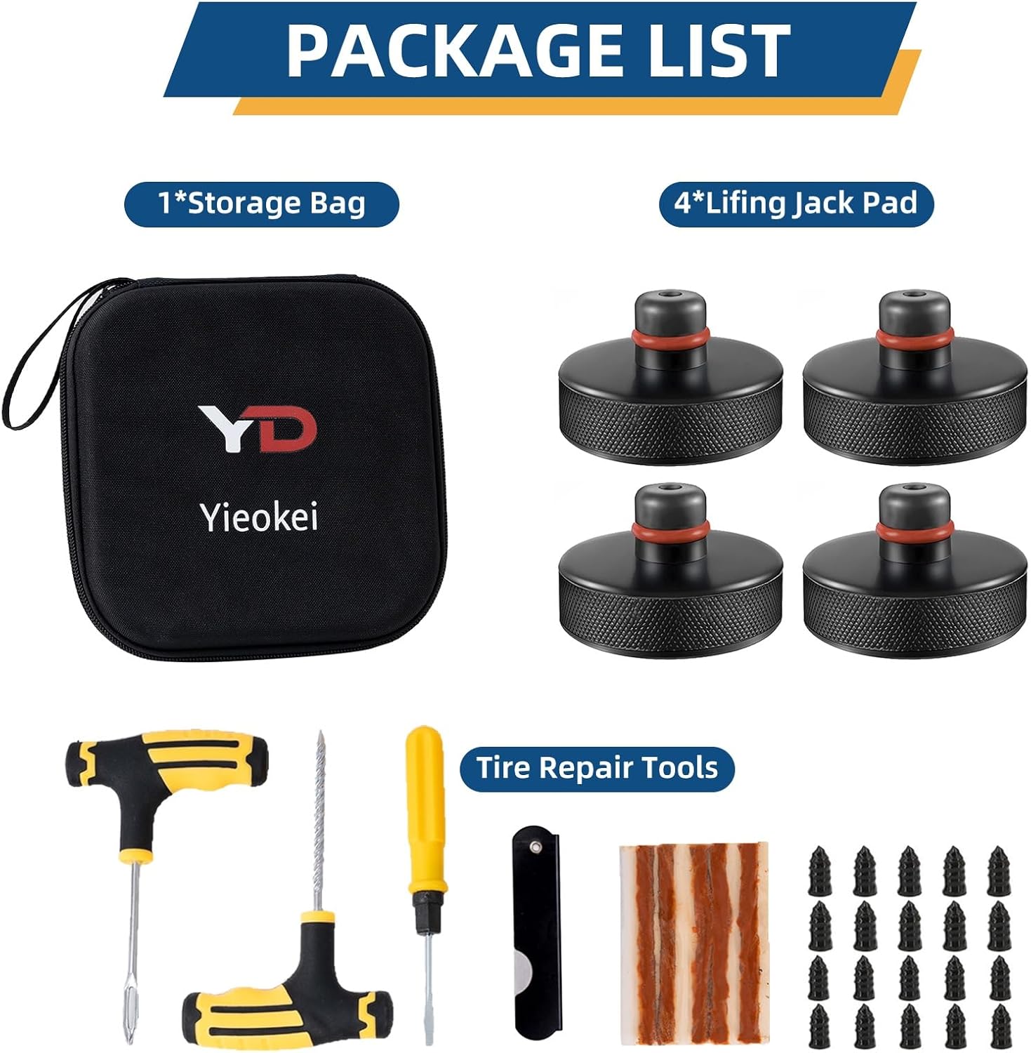 Tesstudio 2026 Tesla Lifting Jack Pad Tire Repair Tools Kit  for Tesla Model 3/Y/S/X