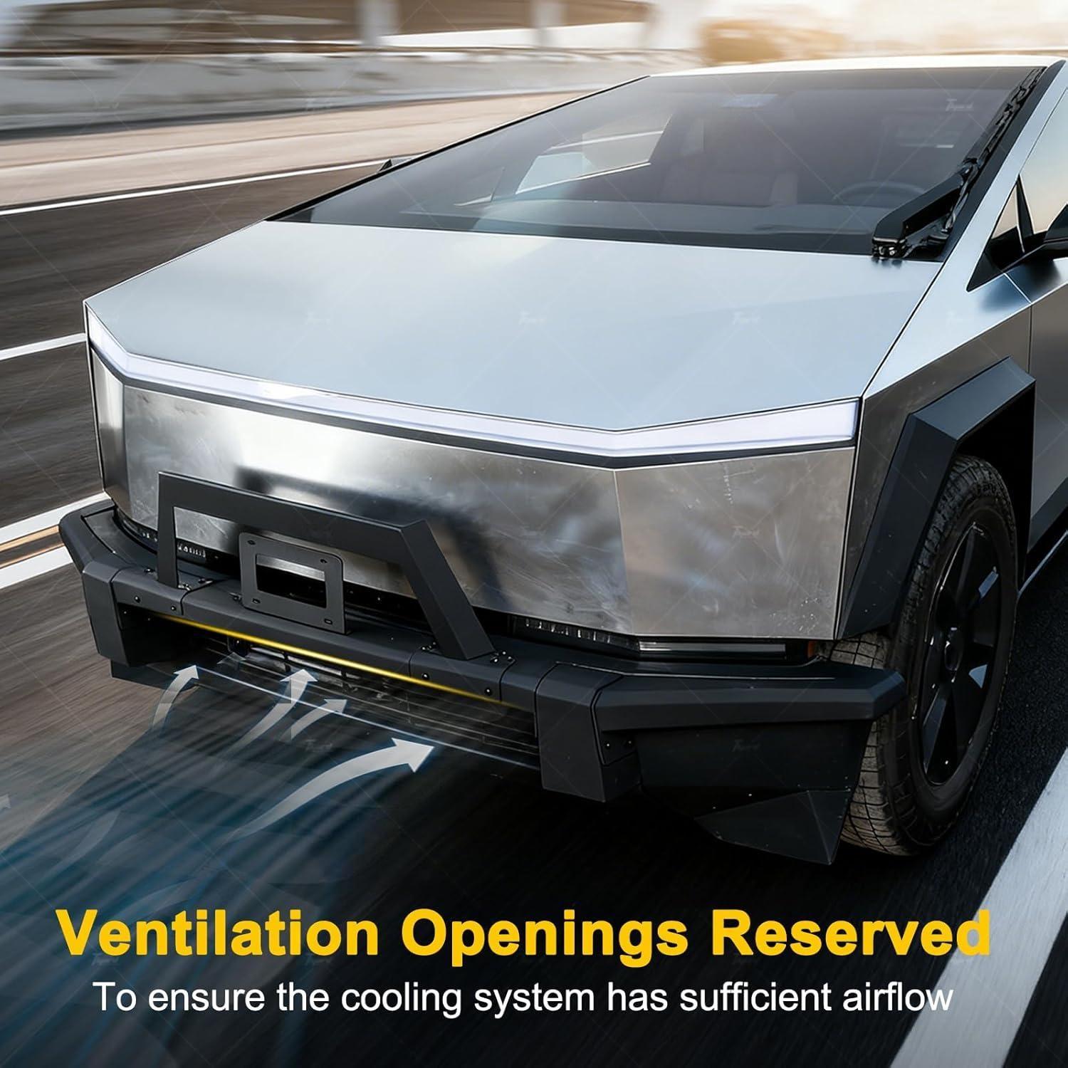 🎉Spring Sale （$429）！Steel Front Bumper with Black Texture For Tesla Cybertruck