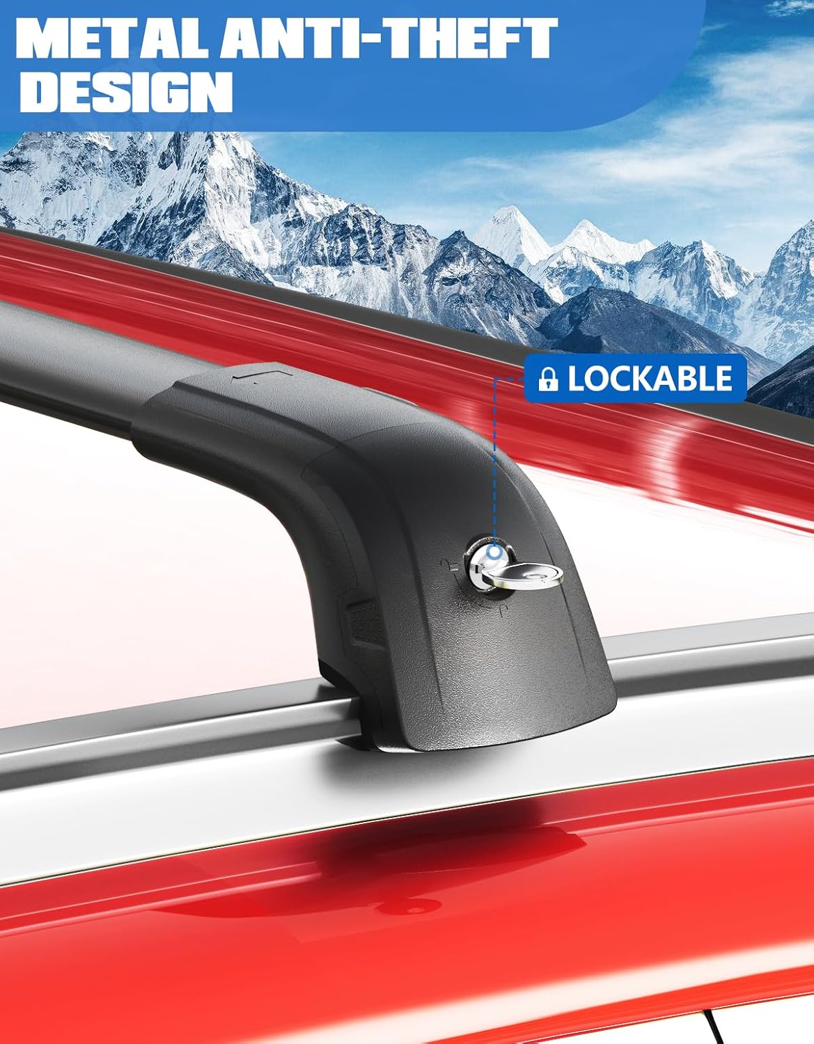 Mitsubishi Outlander cross bars 2014–2021 — rubber pad wheel-spoke isolation