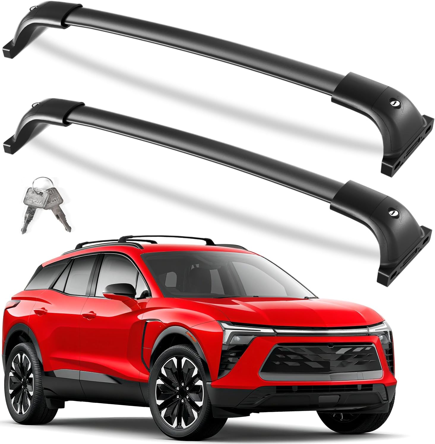 300 lbs Lockable Aluminum Roof Rack Cross Bars for Cadillac, Honda, Jeep
