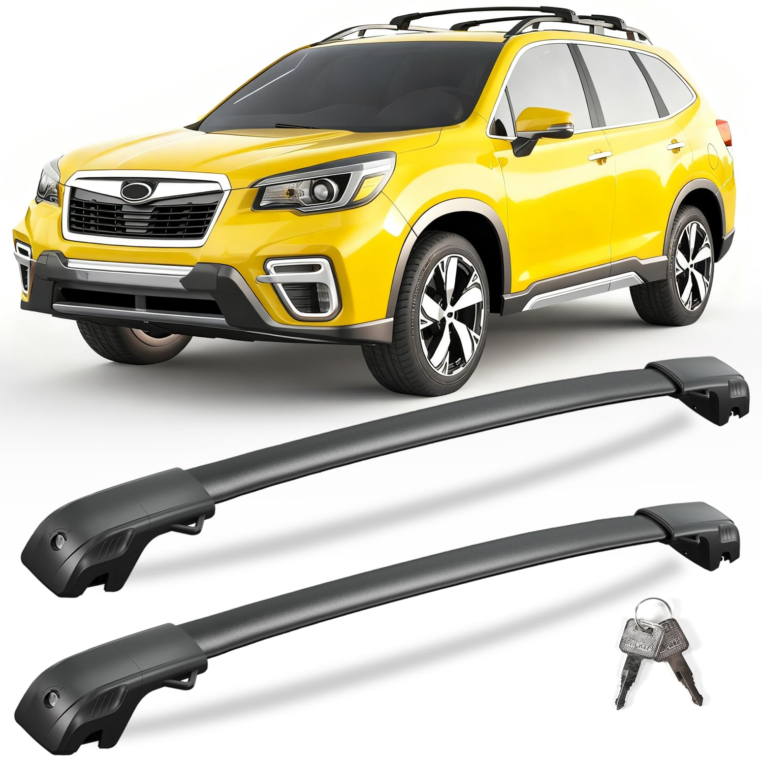 300 lbs Lockable Roof Rack Cross Bars for Chevy Equinox and GMC Terrain 2018-2024