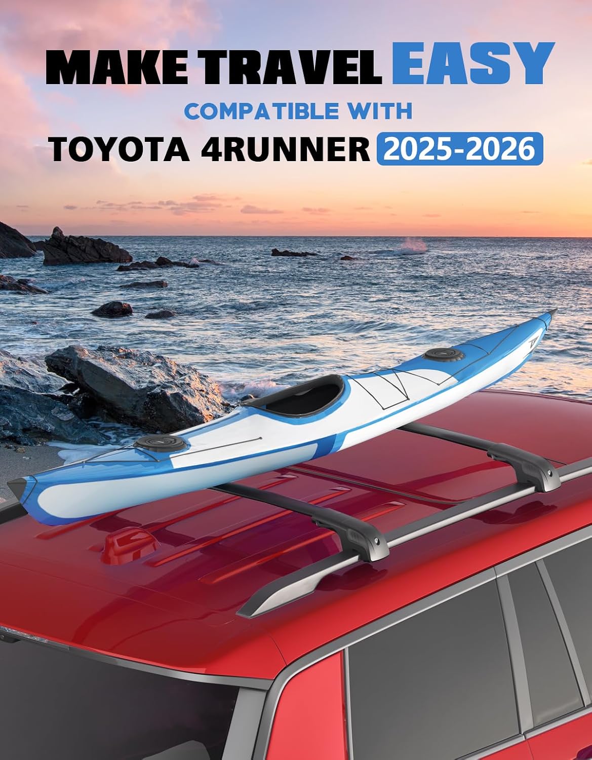 Toyota 4Runner cross bars 2025–2026 — anti-theft lock engaged