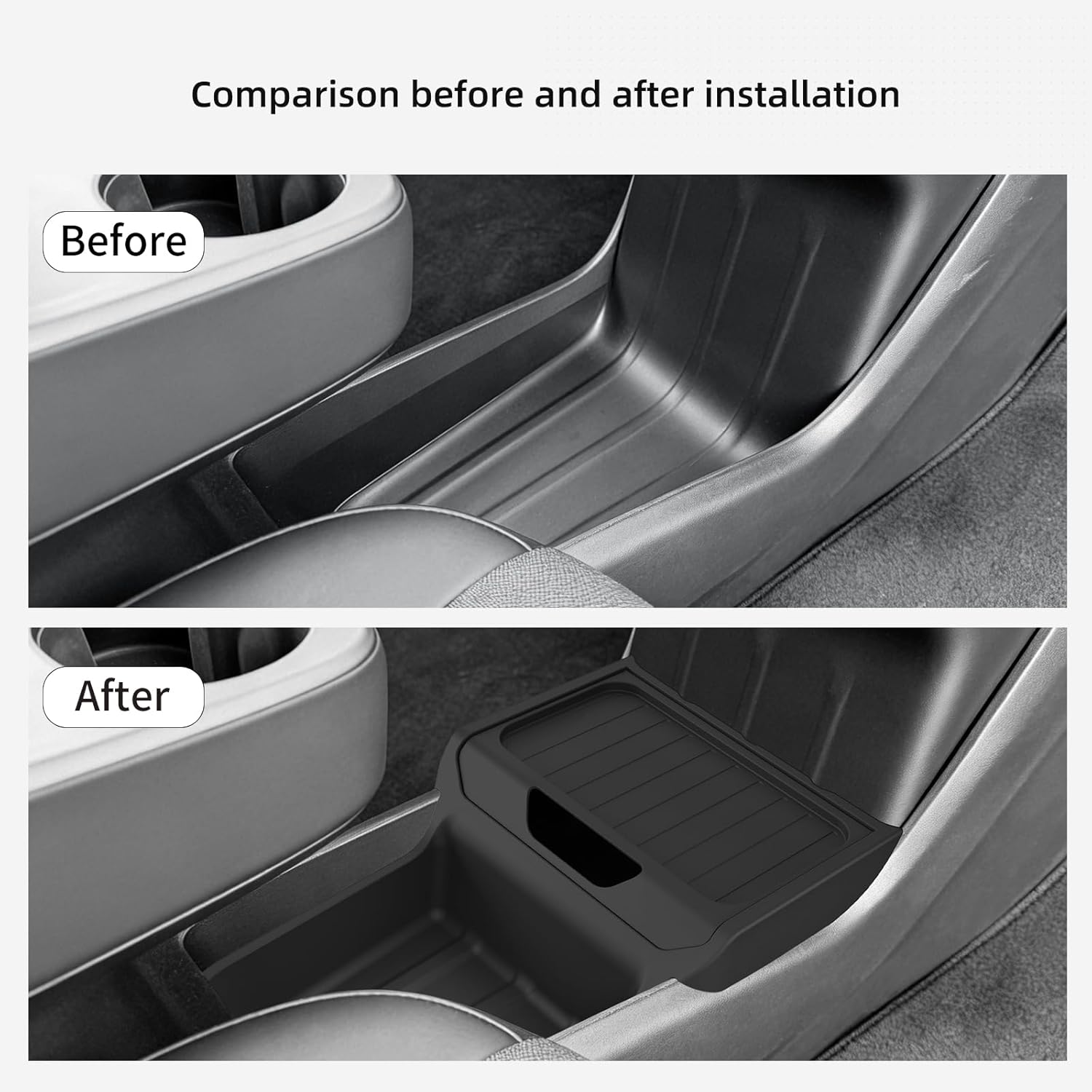 Tesla Model Y Juniper Center Console Organizer 2025-2026, TPE Tray