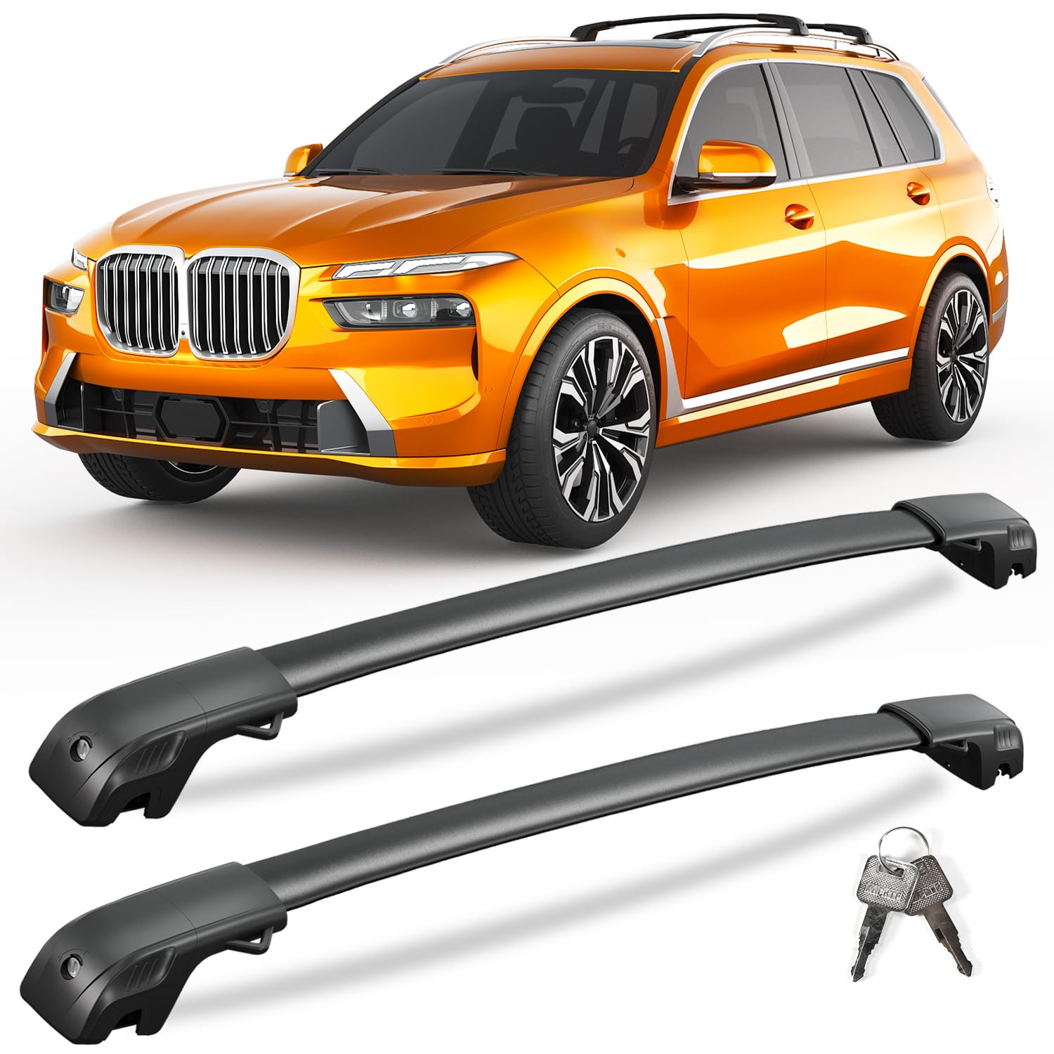 300 lbs Lockable Roof Rack Cross Bars for Chevy Equinox and GMC Terrain 2018-2024
