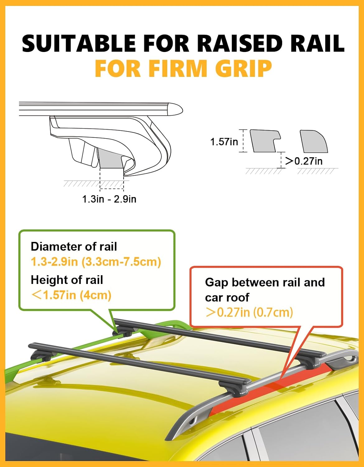 Roof rack cross bars — anti-theft lock engaged