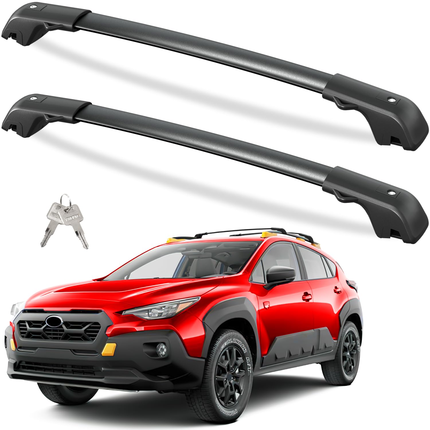 Roof rack cross bars — crossbar side view