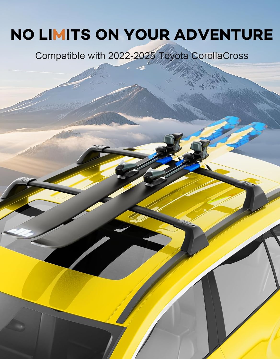 Toyota Corolla Cross cross bars 2022–2026 — anti-theft lock engaged
