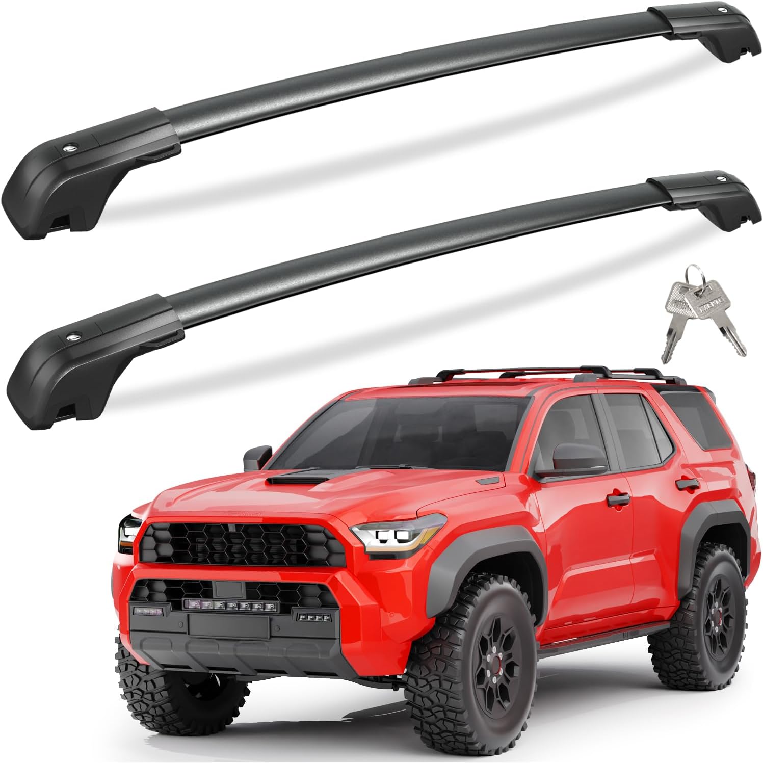 Roof rack cross bars — installed on vehicle roof rails