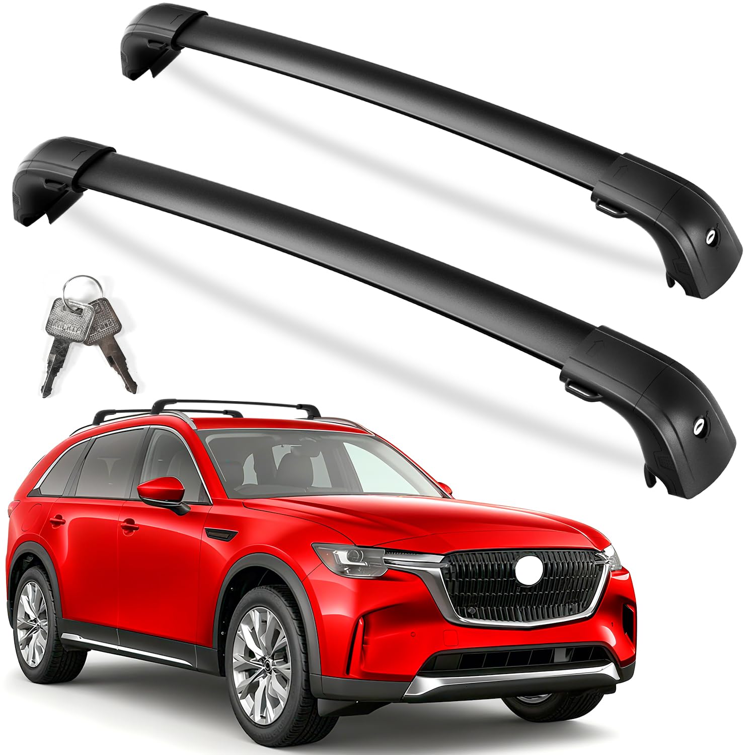 Roof Rack Cross Bars for Mercedes Benz GLC 2016-2022 | 300lb Lockable