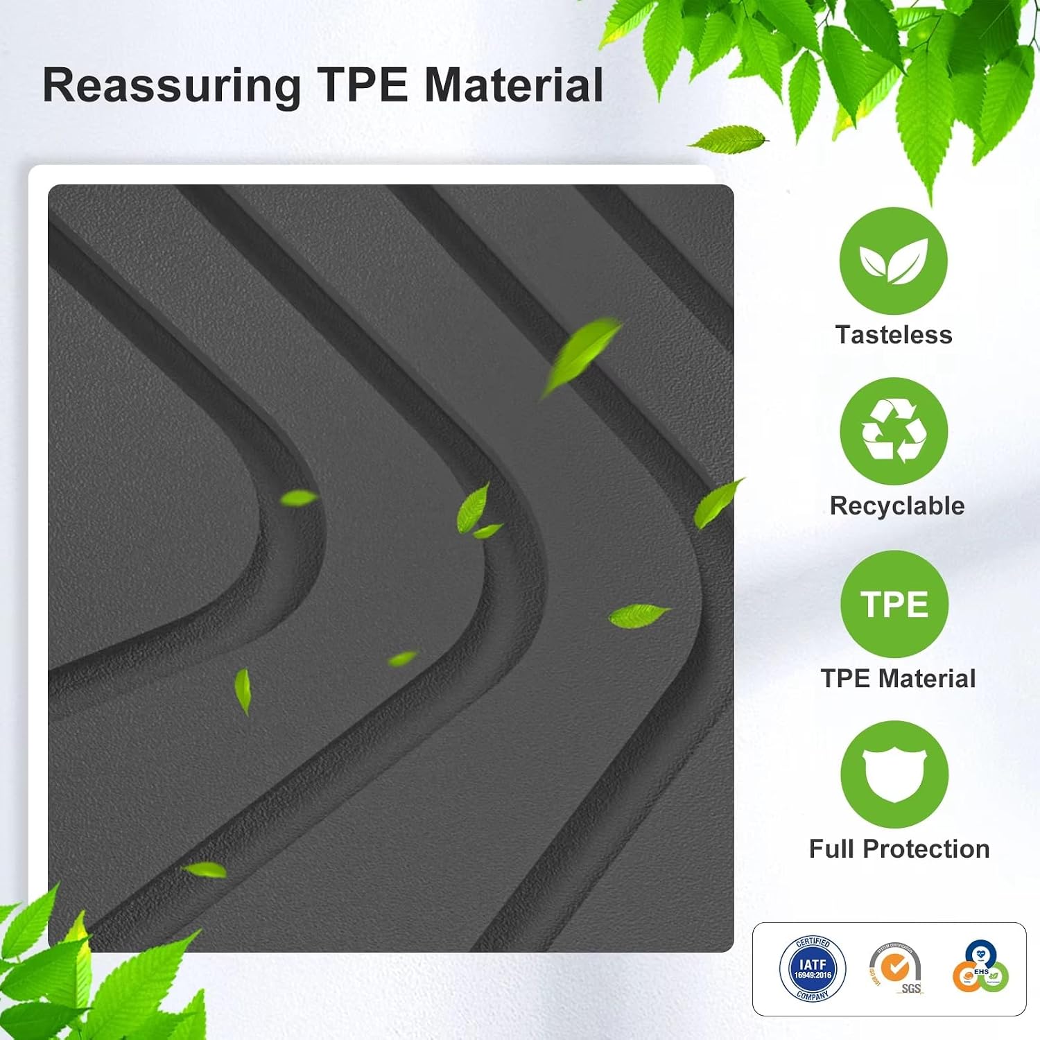 Tesla Model Y TPE 3D Floor Mats | All-Weather Waterproof Cargo Liner & Trunk Pad (LHD/RHD)