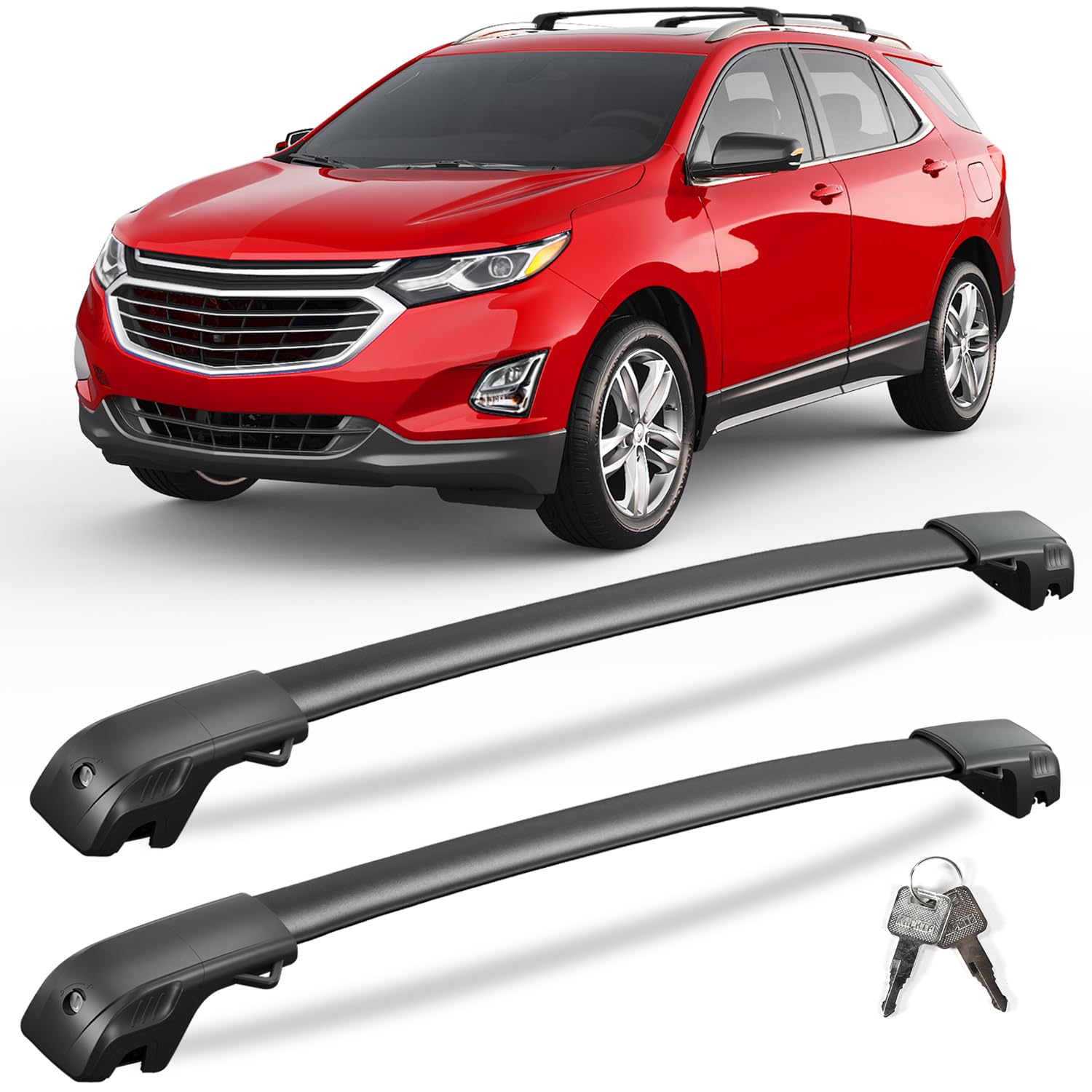 300 lbs Lockable Roof Rack Cross Bars for Chevy Equinox and GMC Terrain 2018-2024