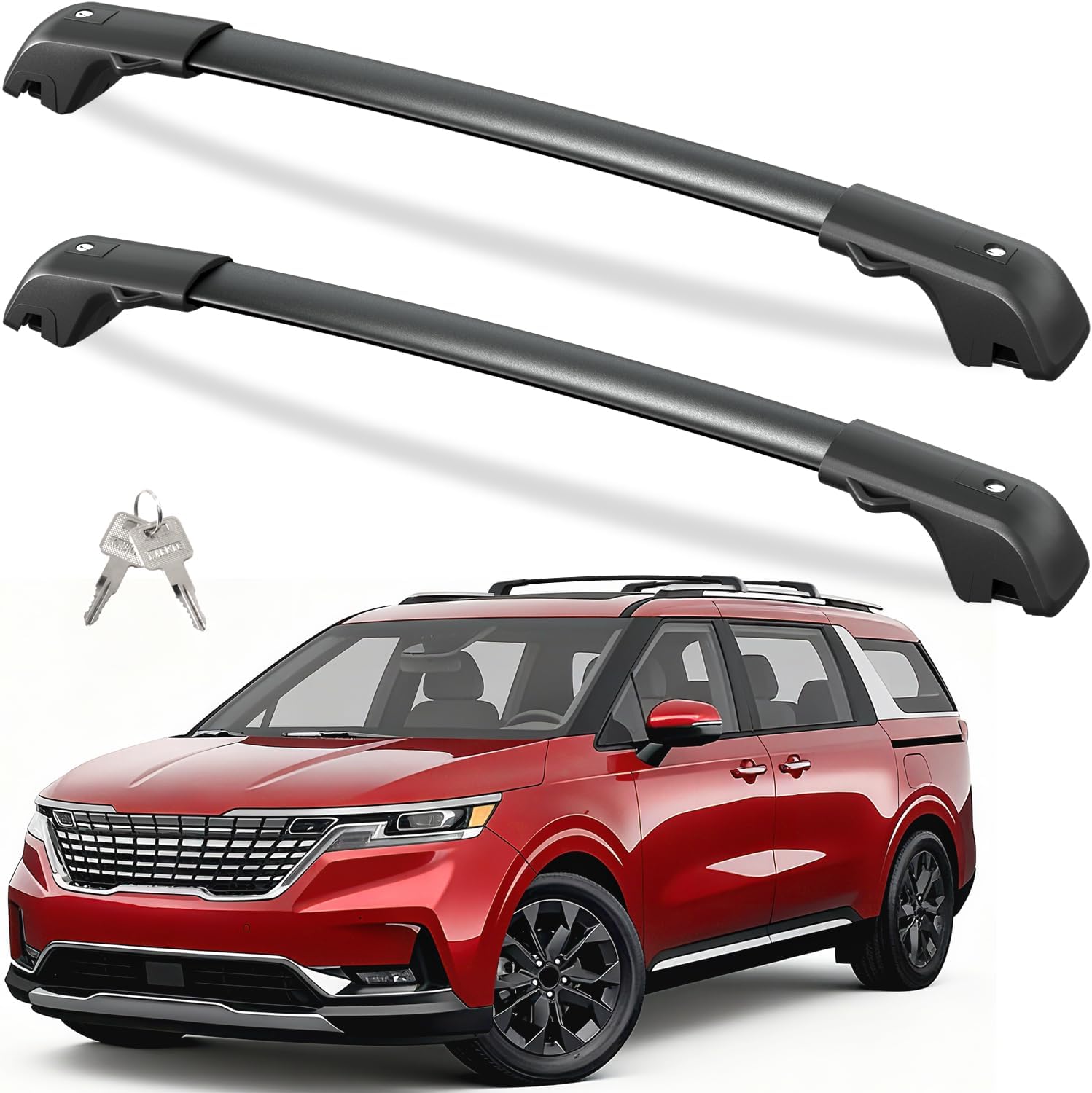 Roof rack cross bars — installed on vehicle roof rails