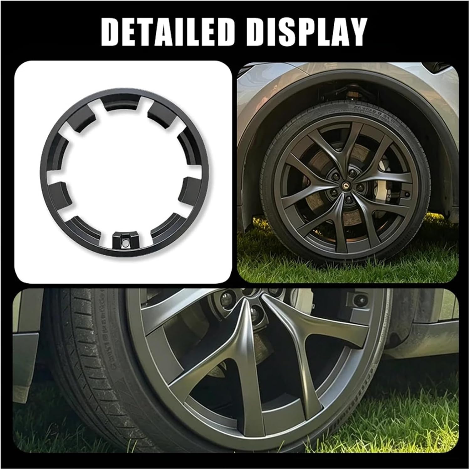 Model Y Juniper 21-Inch Aero Wheel Covers with Rim Protection, Dark Gray (2025-2026)