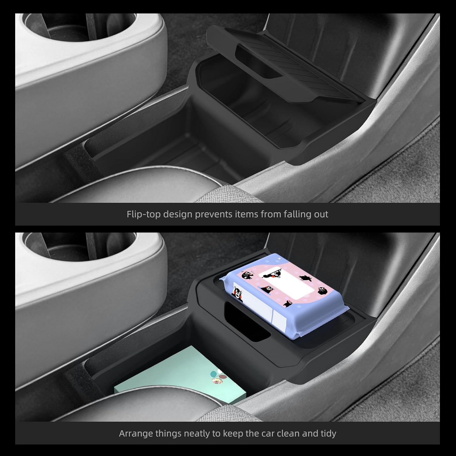 Tesla Model Y Juniper Center Console Organizer 2025-2026, TPE Tray