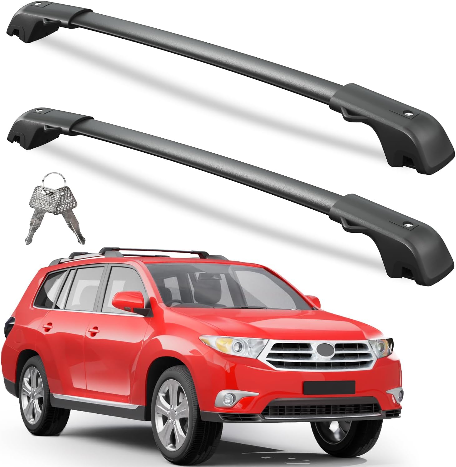 Toyota Highlander cross bars 2008–2013 — installed on vehicle roof rails