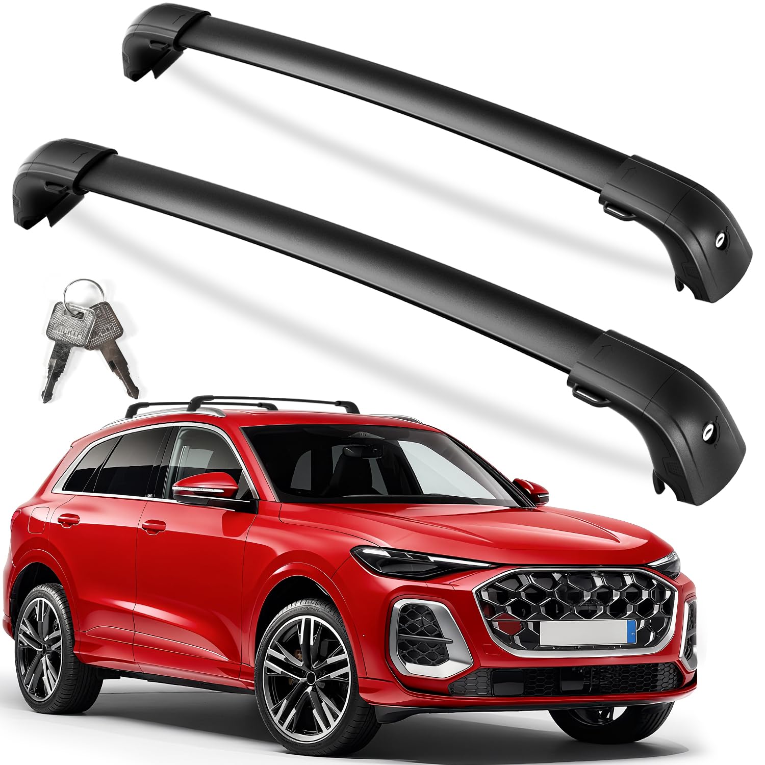 Roof Rack Cross Bars for Mercedes Benz GLC 2016-2022 | 300lb Lockable