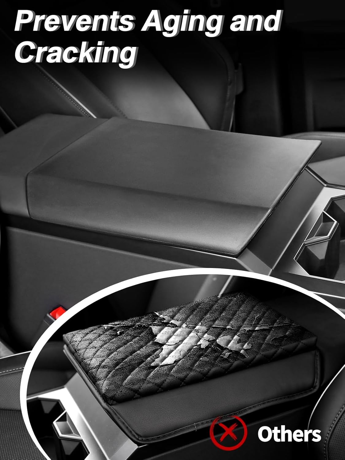 Center Console Armrest Cover for Tesla Cybertruck TPE Scratch Resistance Armrest Protector