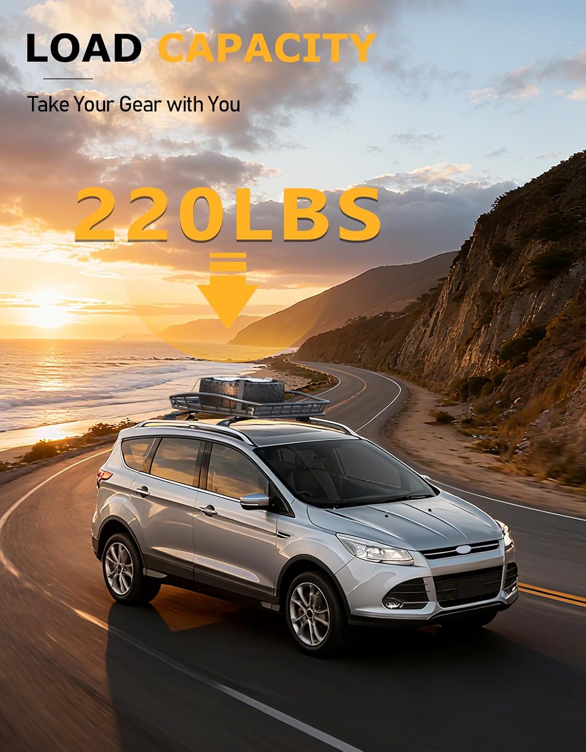 Ford Escape cross bars 2013–2019 — aluminum alloy profile