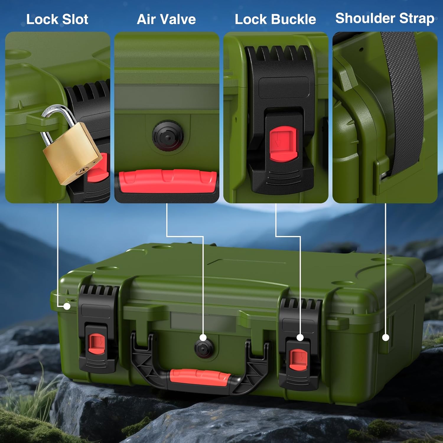 Starlink Mini Case IP67 Waterproof Hard Case with Portable Strap,Starlink Bag for Travel Outdoor Camping Hiking
