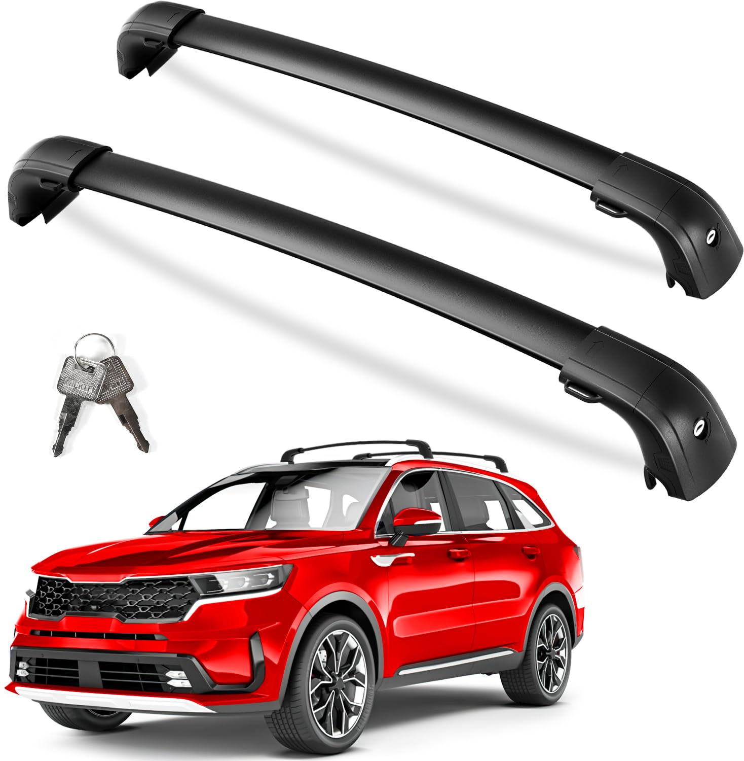 Roof Rack Cross Bars for Mercedes Benz GLC 2016-2022 | 300lb Lockable