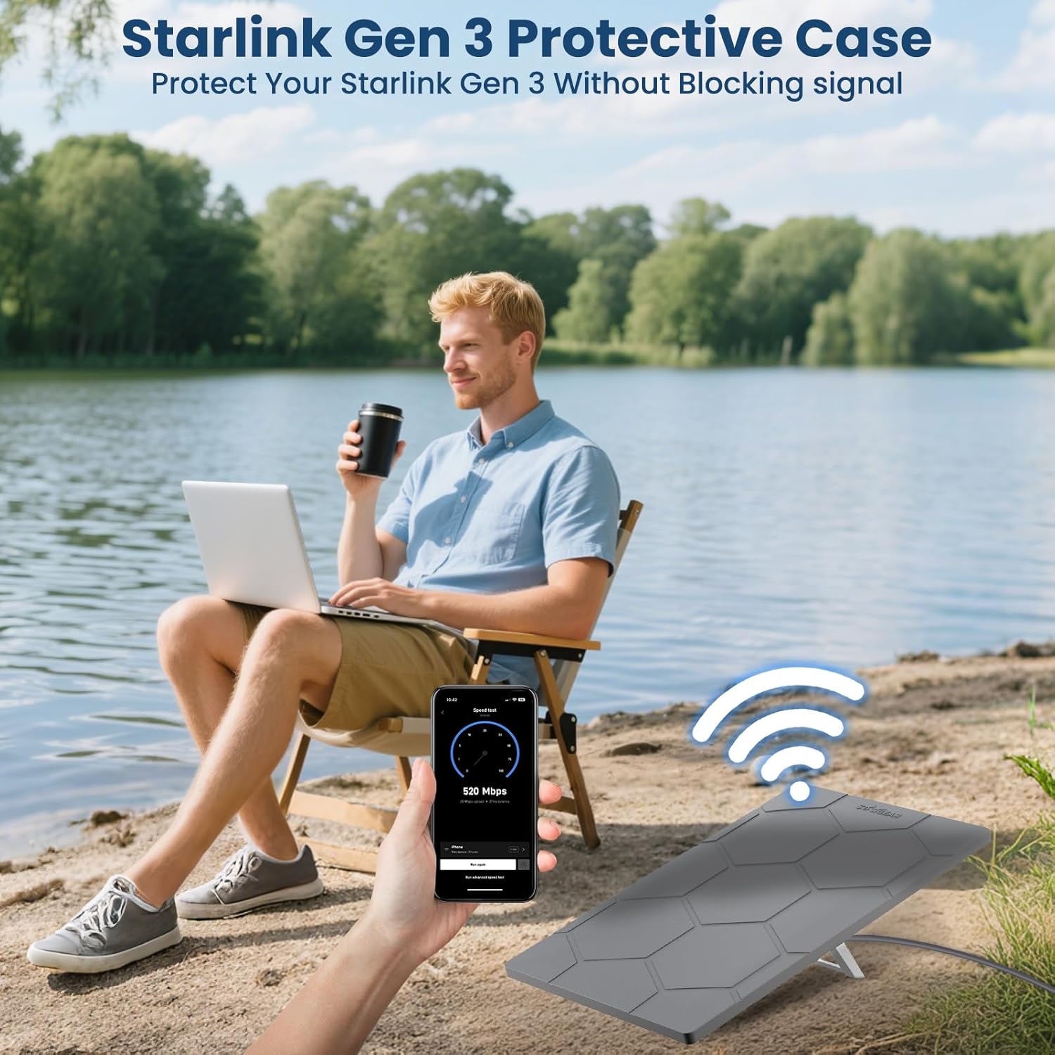 Starlink Standard Gen 3 Silicone Case for Satellite Dish Waterproof,Impact Resistant to Rocks/Sand/Hail