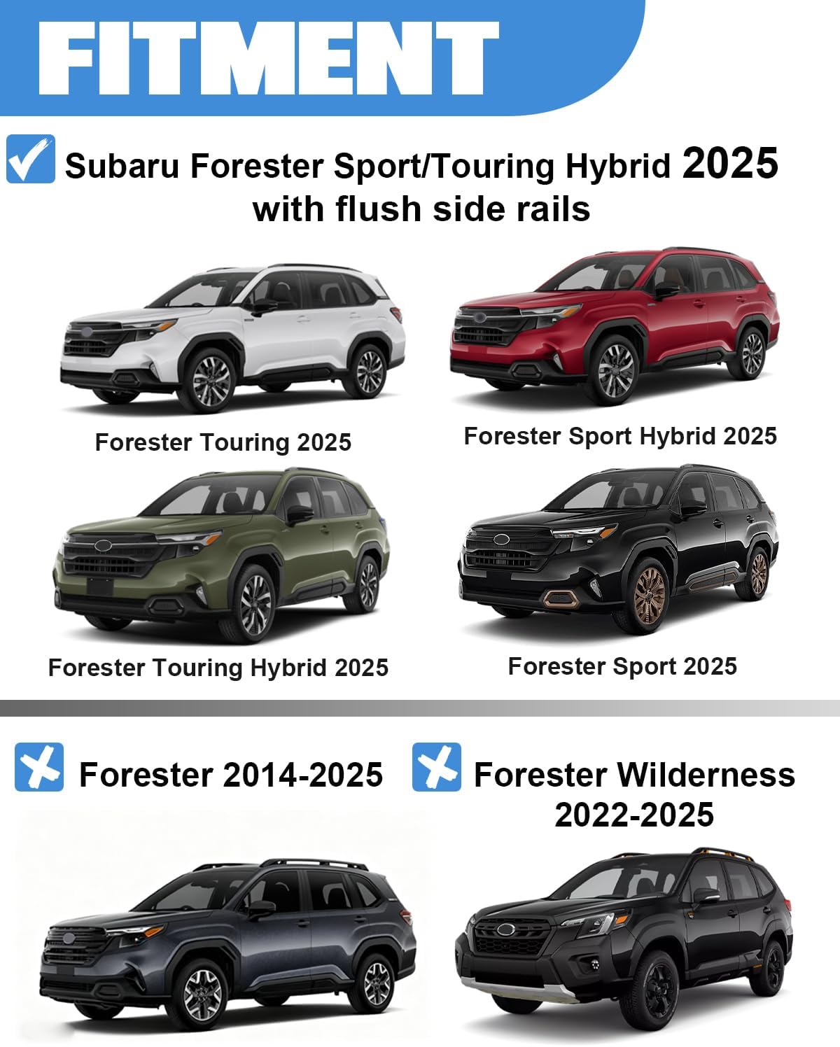 Subaru Forester cross bars 2025–2026 — lockable end cap close-up