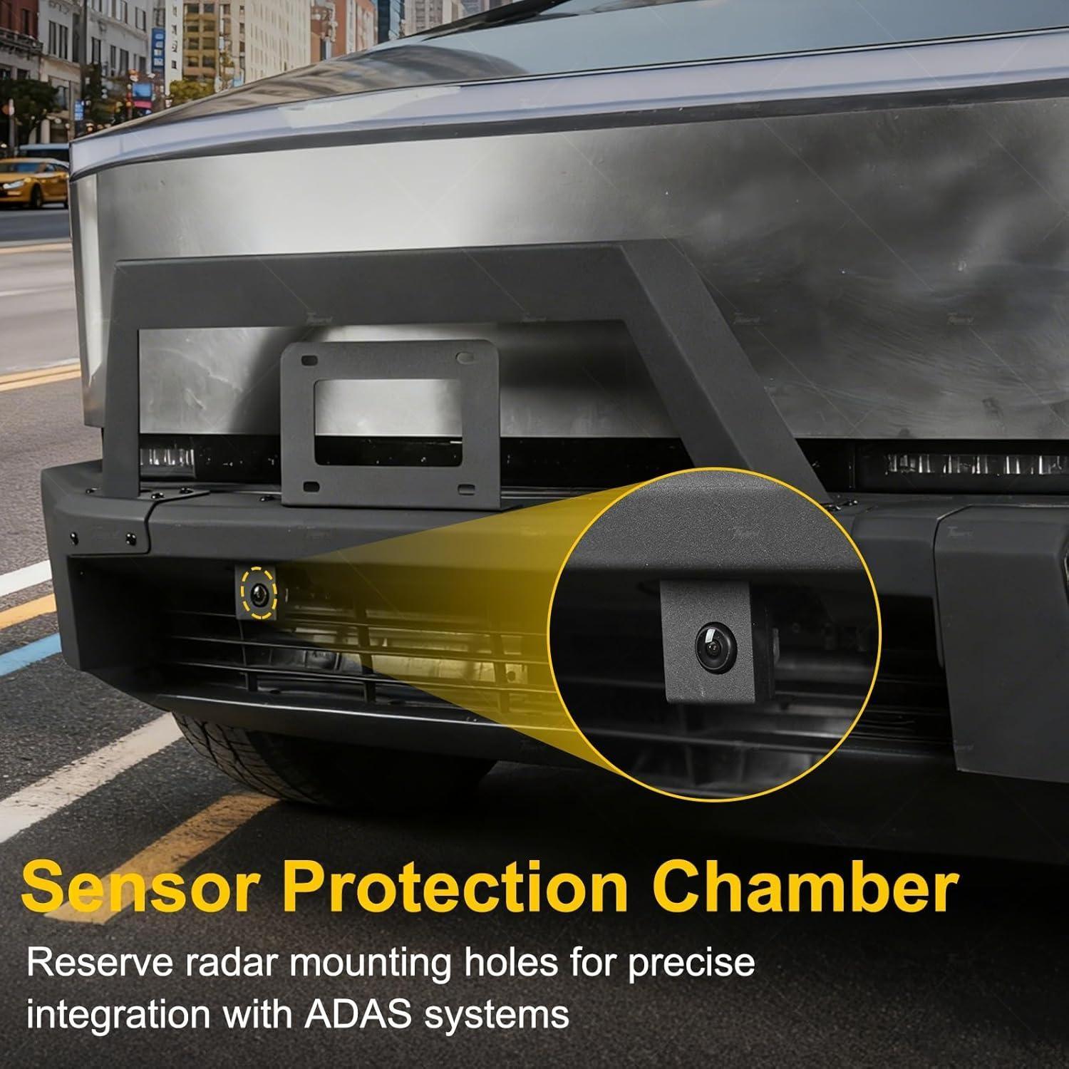 🎉Spring Sale （$429）！Steel Front Bumper with Black Texture For Tesla Cybertruck