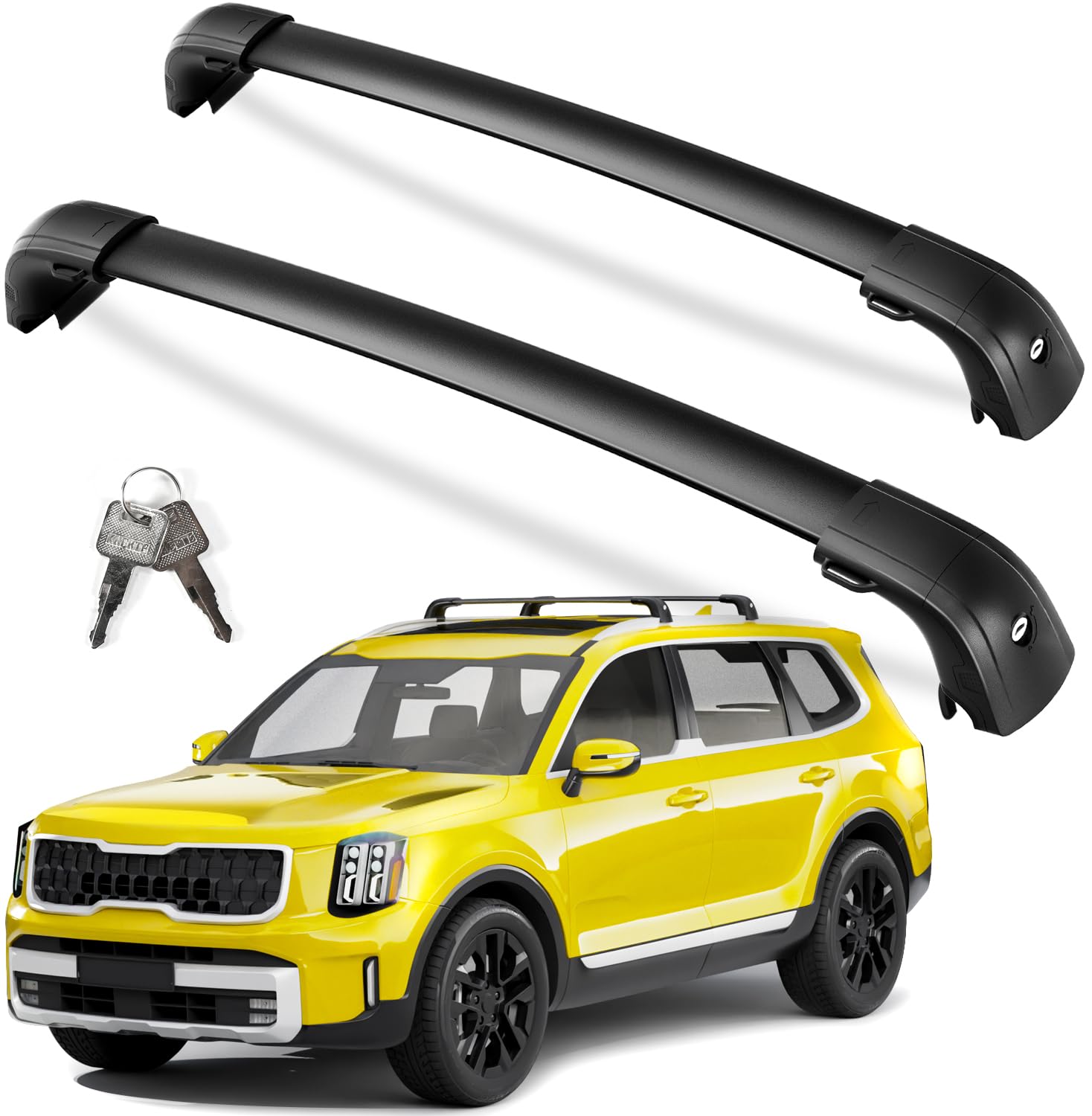Roof Rack Cross Bars for Mercedes Benz GLC 2016-2022 | 300lb Lockable