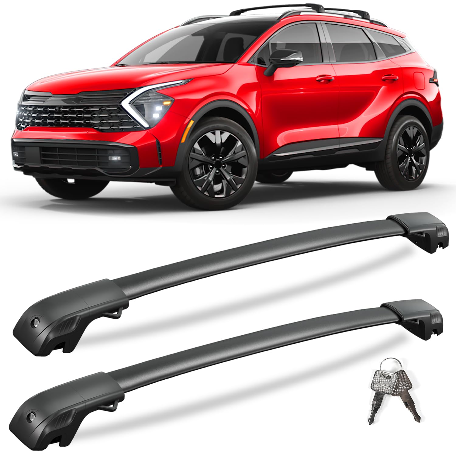 300 lbs Lockable Roof Rack Cross Bars for Chevy Equinox and GMC Terrain 2018-2024