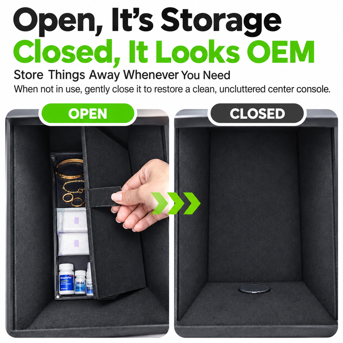 Hidden Privacy Storage Box for Tesla Model 3 Highland / Model Y Juniper / Model Y L